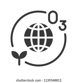 World And Ozone Layer, Solid Or Silhouette Icon