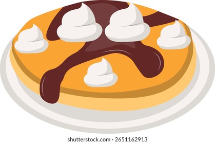 Día Mundial del Panqueque. Aislado sobre fondo blanco. Ilustración vectorial en estilo de dibujos animados.