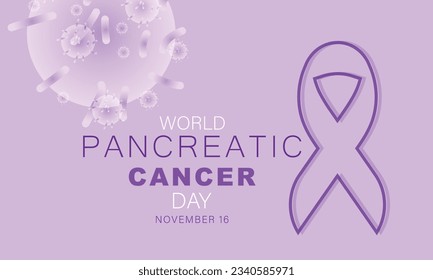 World Pancreatic Cancer day. background, banner, card, poster, template. Vector illustration.