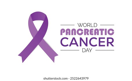 World Pancreatic Cancer Day is observed every year on November. Medical Healthcare Awareness concept. background, placard, banner template Vector illustration design.