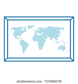 world paper map icon