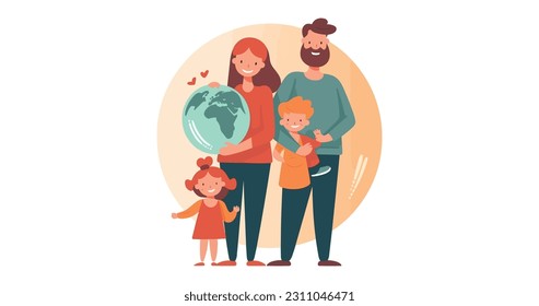 World Parents day family love kids mom dad father mother