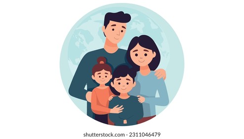 World Parents day family love kids mom dad father mother