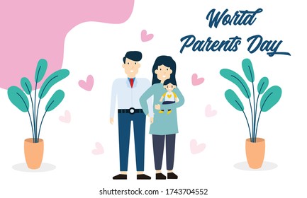 World Parent's Day. Vector illustration, poster or banner for World Parent's Day.