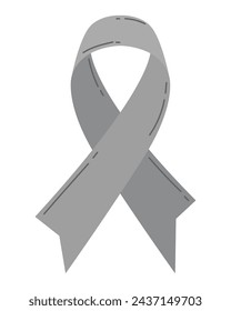 world parkinson day gray ribbon illustration