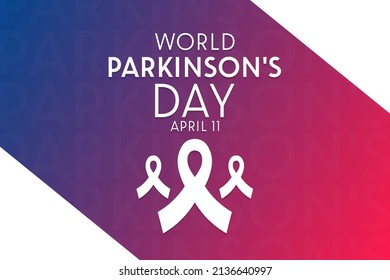 World Parkinson's Day. April 11. Vector illustration. Holiday poster