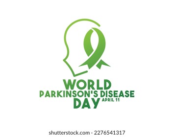 World Parkinson's Disease Day. April 11. Poster, banner, card, background. Eps 10.