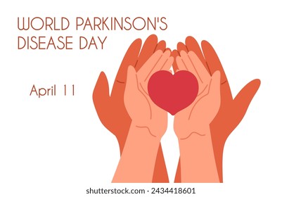 World Parkinson's Disease Day banner. Design template foe background, poster.