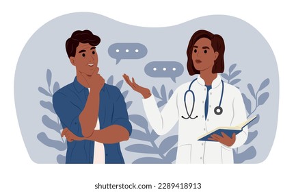 World Parkinson's disease day. A doctor informs an elderly man about Parkinson's disease. Parkinson's Disease awareness month.