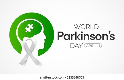 World Parkinson's Disease day is observed every year on April 11, it is a brain disorder that leads to shaking, stiffness, and difficulty with walking, balance, and coordination. Vector illustration