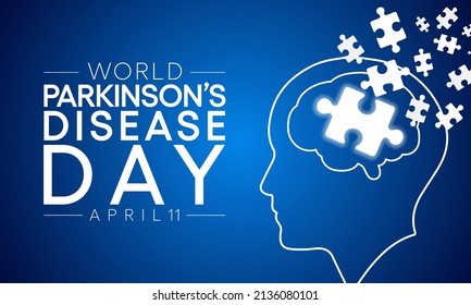 World Parkinson's Disease day is observed every year on April 11, it is a brain disorder that leads to shaking, stiffness, and difficulty with walking, balance, and coordination. Vector illustration