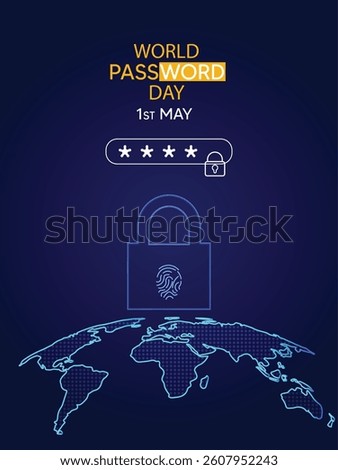 World Password Day awareness vector poster