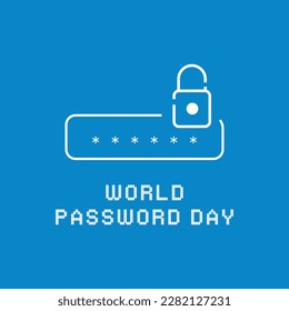 World Password day banner design template