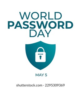 World Password Day, May 05. vector design suitable for templates, banners, posters
