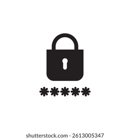 world password day. monochrome. password padlock shield. icon. vector illustration