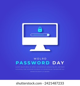 World Password Day Paper cut style Vector Design Illustration for Background, Poster, Banner, Advertising, Greeting Card