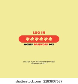 WORLD PASSWORD SIMPLE POSTER SOCIAL MEDIA DESIGN