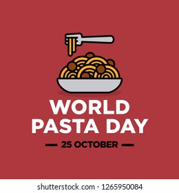 World Pasta Day 25 October Poster for Social Media