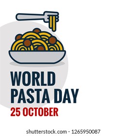 World Pasta Day 25 October Poster for Social Media