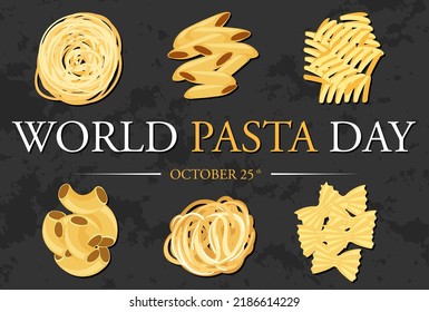 World Pasta Day Banner Design illustration