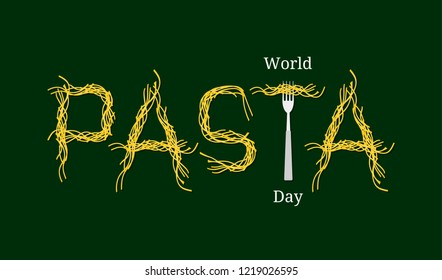 World Pasta Day. Event name. Pasta Word - Pasta and Fork