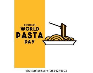 World Pasta Day. October 25. Flat design vector. Abstract background. Eps 10.