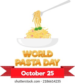 World Pasta Day Poster Design illustration