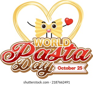 World Pasta Day Poster Design illustration