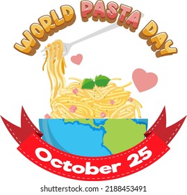 World Pasta Day Poster Design illustration