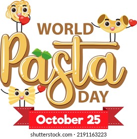 World Pasta Day Poster Design illustration