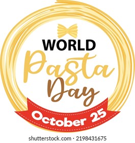 World Pasta Day Poster Design illustration