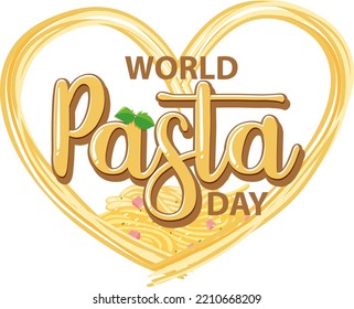 World Pasta Day Poster Design illustration