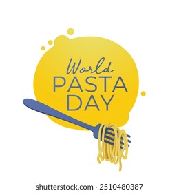 World Pasta Day Vektor Design Vorlage gut für die Feier Nutzung. Design des Welttags der Pasta. Flaches Design eps 10.