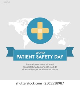 World Patient Safety Day. Safety Awareness day social media post