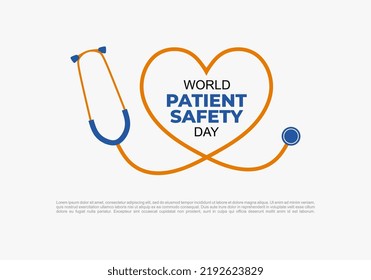 World Patient Safety Day Background With Stethoscope On September 17.