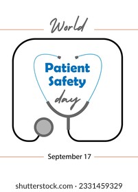 World Patient Safety Day banner or poster. vector illustration