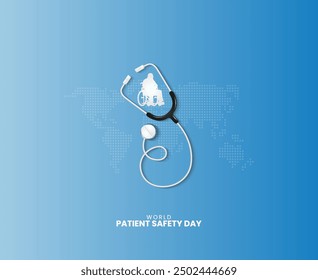 World Patient Safety Day, patient safety creative design, vector design.