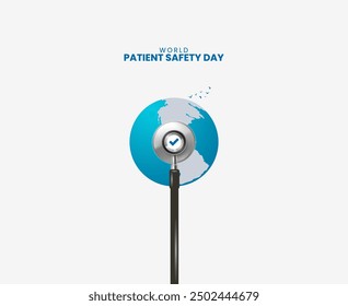 World Patient Safety Day, patient safety creative design, vector design.