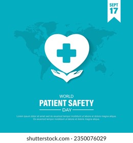 World Patient Safety Day September 17 background vector illustration