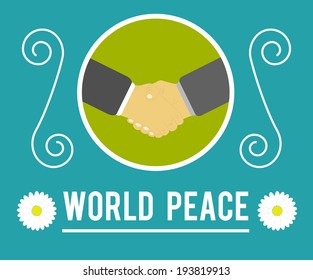 World peace concept. Handshake between people