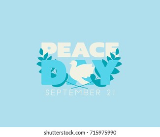 World Peace Day banner with dove