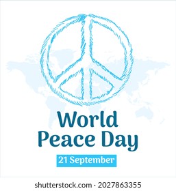 world peace day, card design
