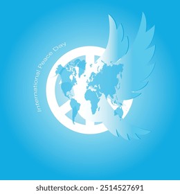 World Peace Day designs with Dove symbolizing peace.