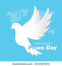 World Peace Day designs with Dove symbolizing peace.