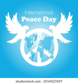 World Peace Day designs with Dove symbolizing peace.