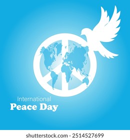 World Peace Day designs with Dove symbolizing peace.