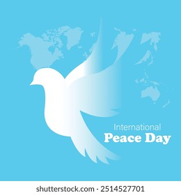 World Peace Day designs with Dove symbolizing peace.