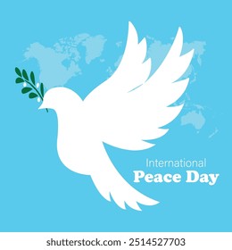 World Peace Day designs with Dove symbolizing peace.