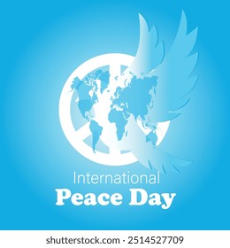 World Peace Day designs with Dove symbolizing peace.