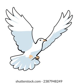 world peace day dove illustration isolated